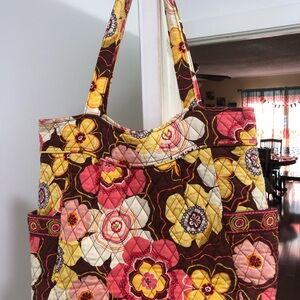 Vera Bradley Floral Quilted Tote Bag